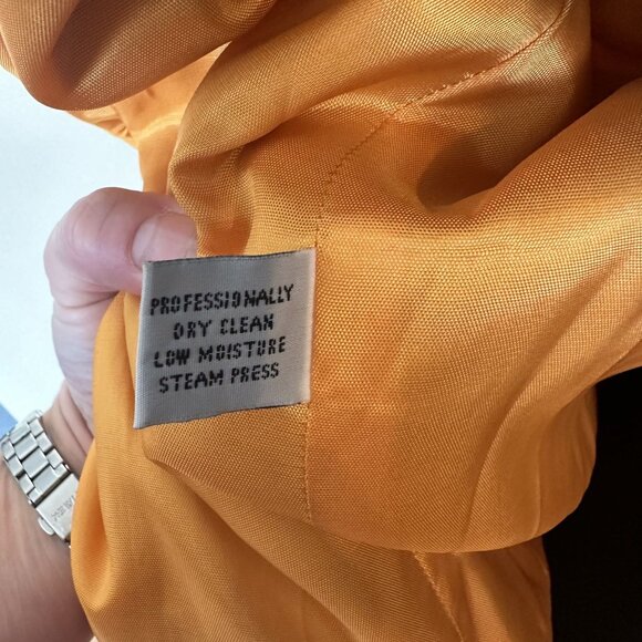 Jacqueline Ferrar Mustard Yellow Blazer Jacket Womens 18W XL Wool Blend Vintage - Picture 2 of 8